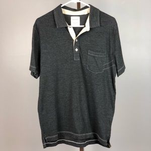 Billy Reid Polo Shirt in dark gray, size Large
